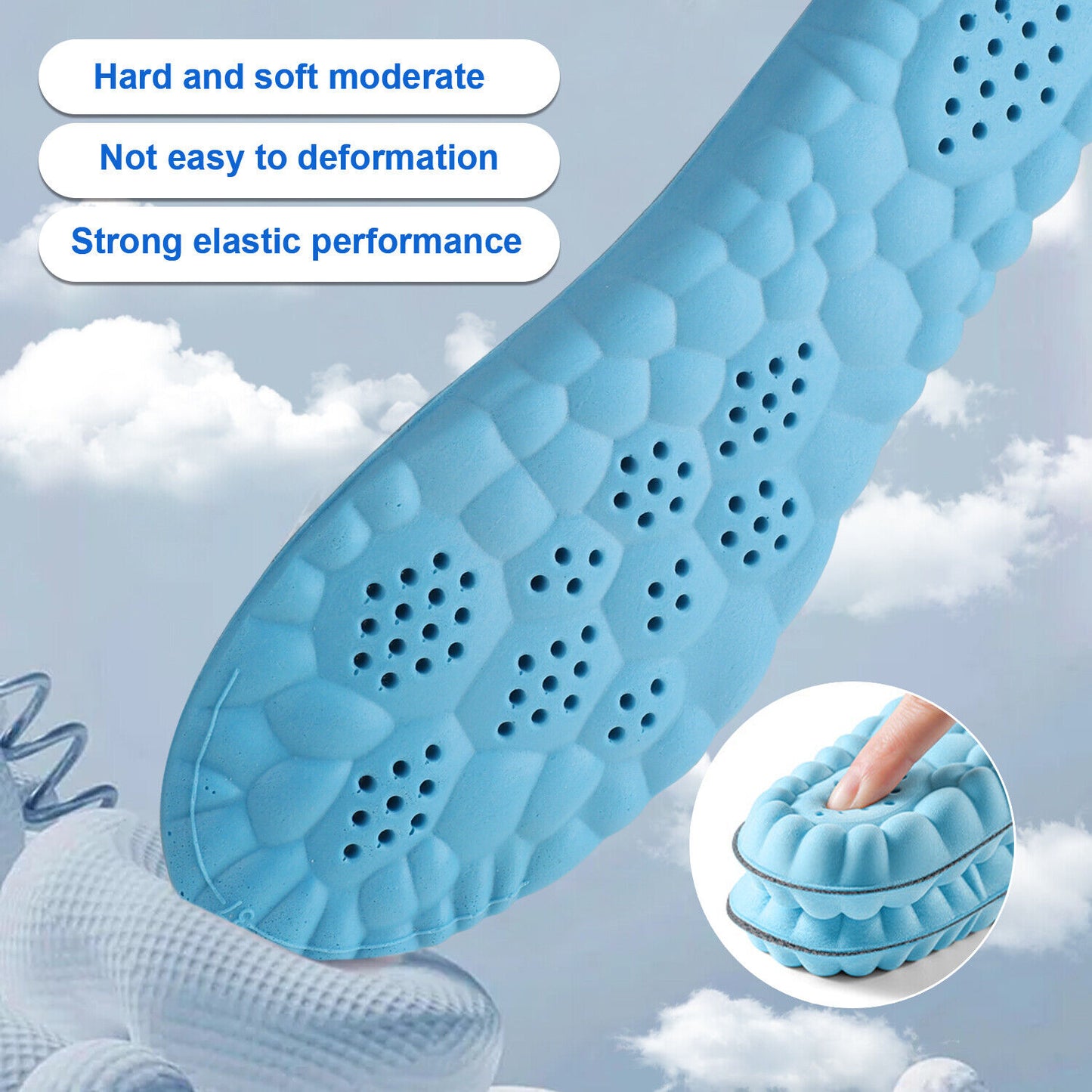 4D Orthotic Shoe Insoles Inserts Men Women Arch Support for Plantar Fasciitis US